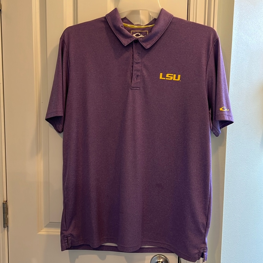 Large Drake Waterfowl LSU Performance Stretch Polo